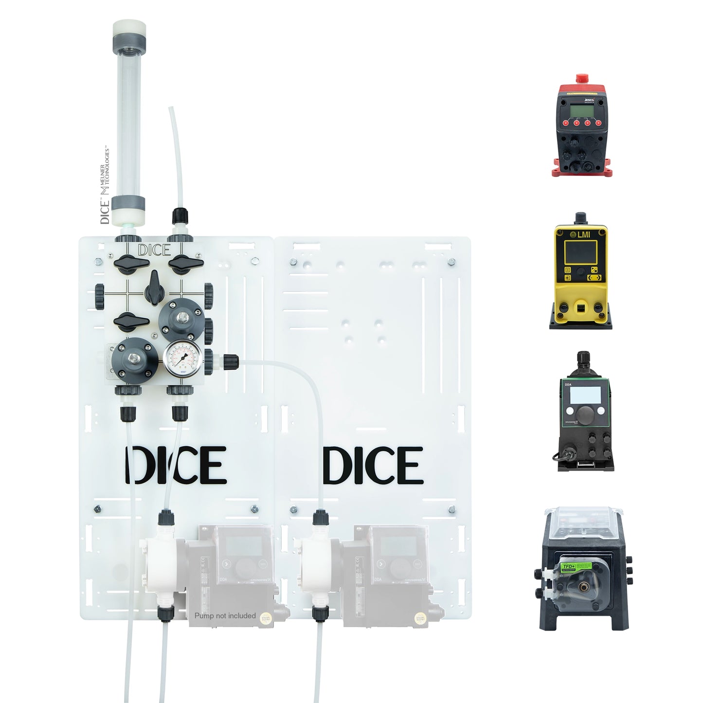 DICE™ System DM 1/2" - Wall Mount - No Shelf - Duplex