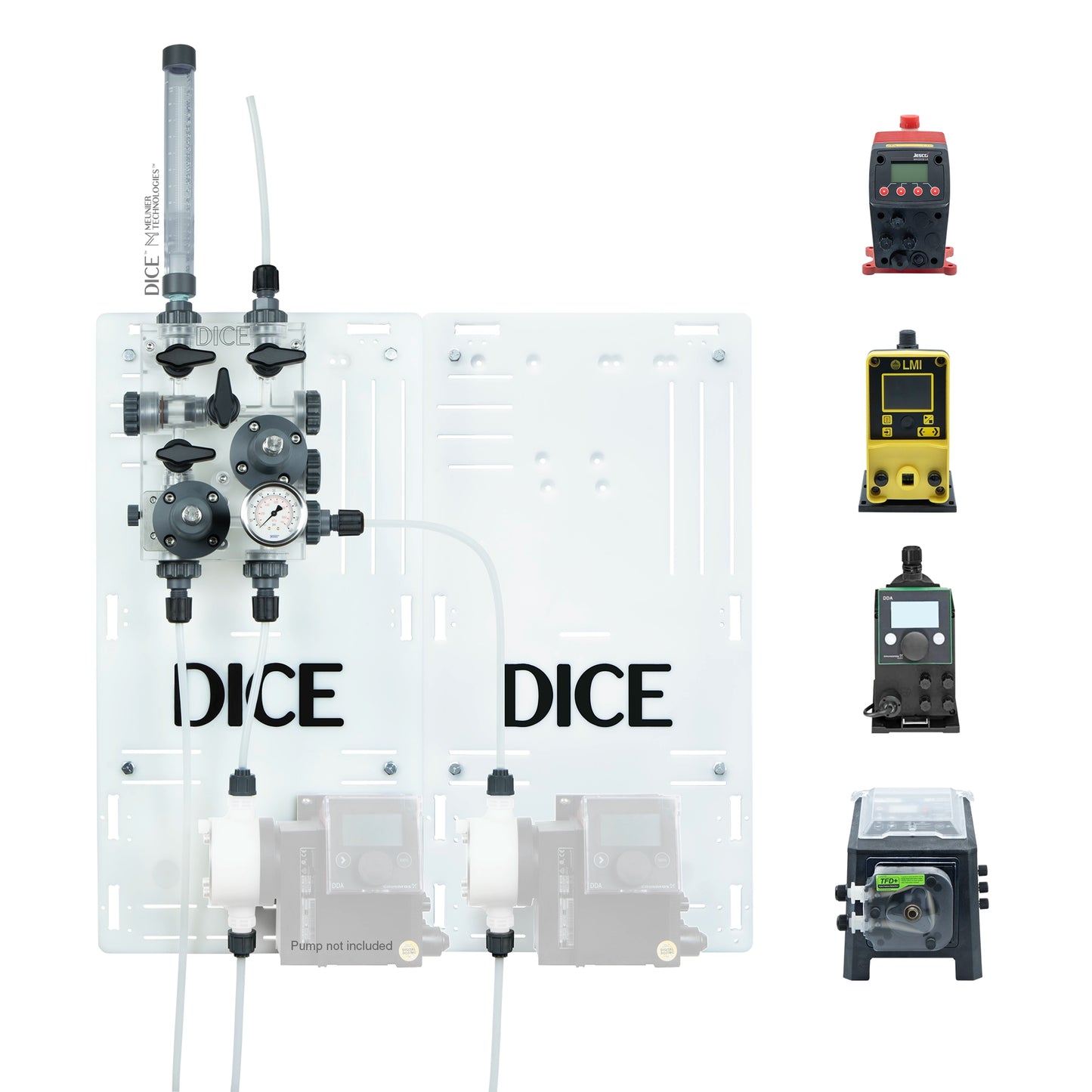 DICE™ System DM 1/2" - Wall Mount - No Shelf - Duplex