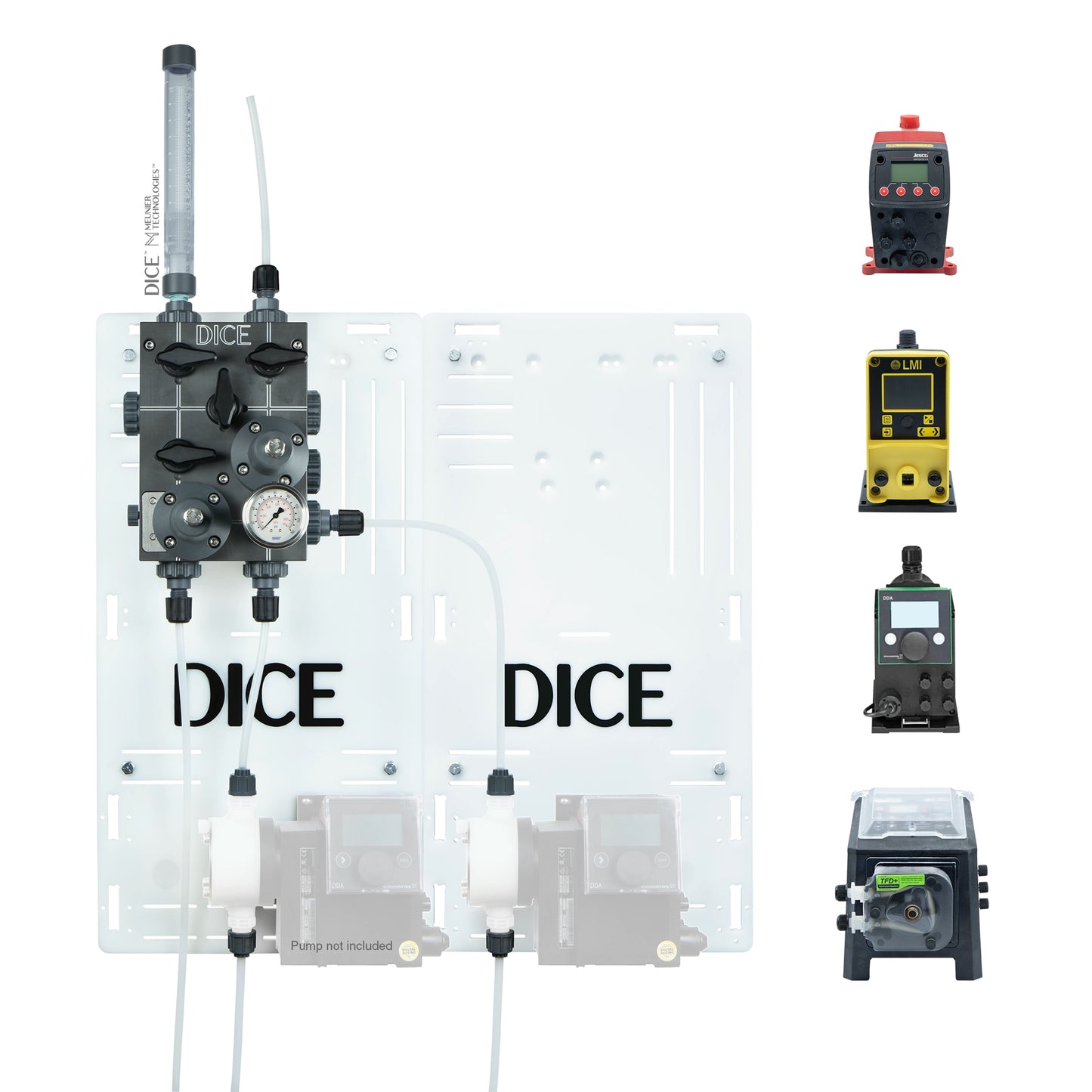 DICE™ System DM 1/2" - Wall Mount - No Shelf - Duplex