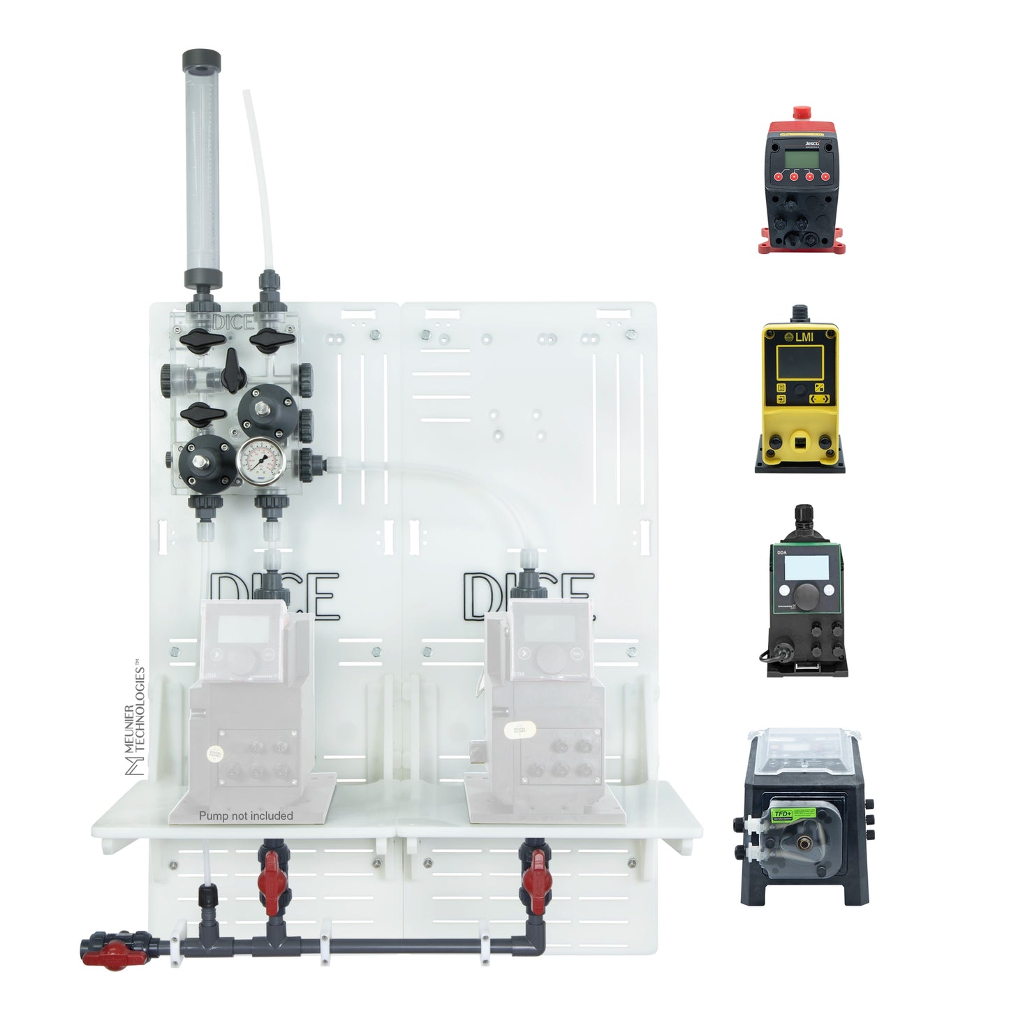 DICE™ System DM 1/2" - Wall Mount - Standard Shelf - Duplex
