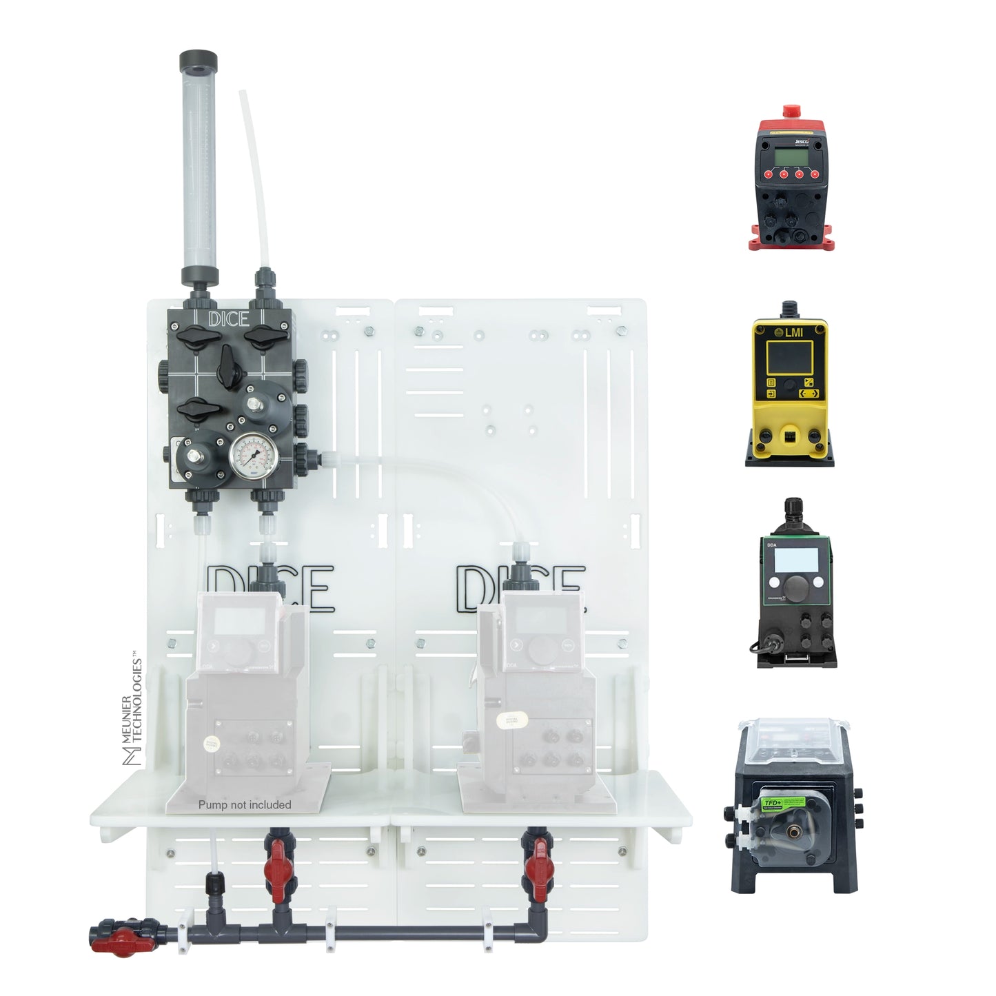 DICE™ System DM 1/2" - Wall Mount - Standard Shelf - Duplex