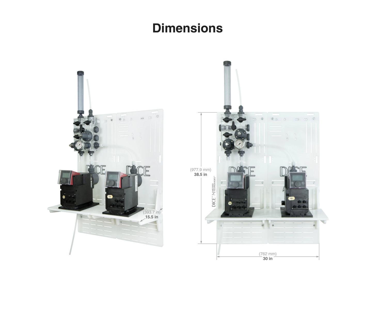 DICE™ System DM 1/2" - Wall Mount - Standard Shelf - Duplex