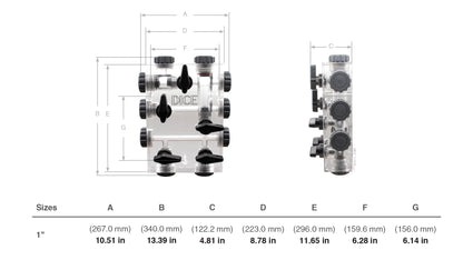 DICE™ Suction block 1"